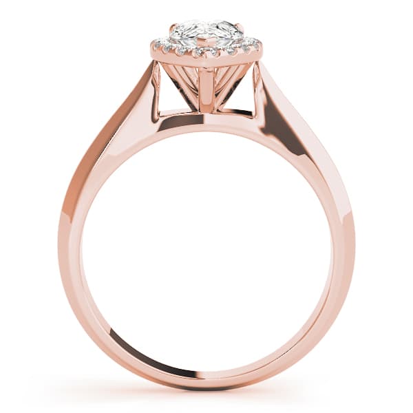 Solitaire Engagement Ring, style 84735, Side view in rose gold