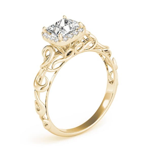 Solitaire Engagement Ring, style 84739, Angle view in yellow gold