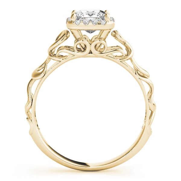 Solitaire Engagement Ring, style 84739, Side view in yellow gold