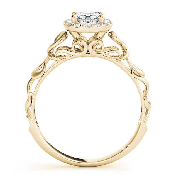 Solitaire Engagement Ring, style 84740, Side view in yellow gold