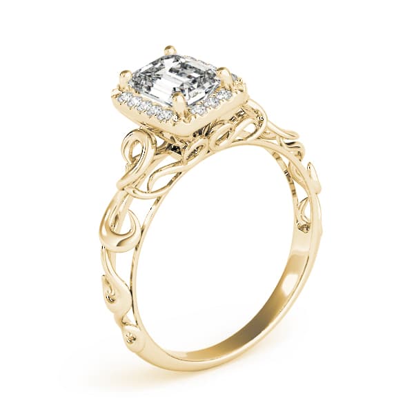 Solitaire Engagement Ring, style 84741, Angle view in yellow gold