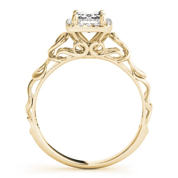 Solitaire Engagement Ring, style 84741, Side view in yellow gold