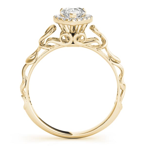 Solitaire Engagement Ring, style 84743, Side view in yellow gold