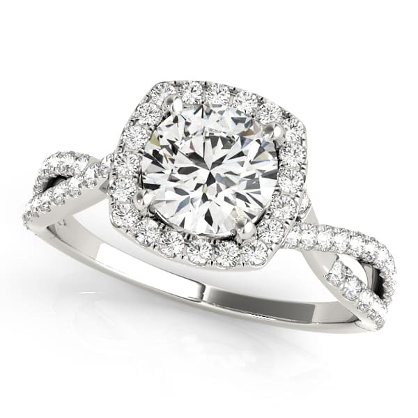 HALO ENGAGEMENT RING — style 84747 in 10k White Gold