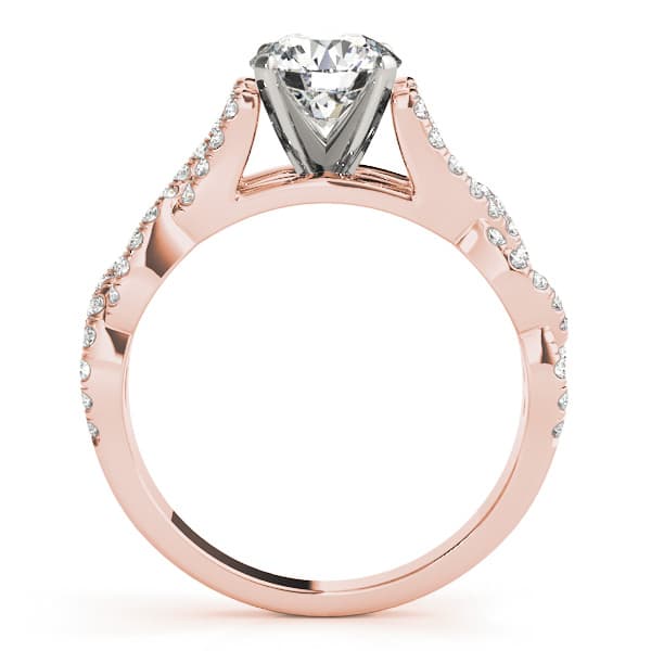 Engagement Ring, style 84748, Side view in rose gold