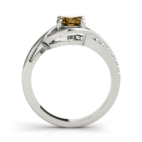 8x6 Oval Ring (1/8 ct. tw.), Side view in white gold or platinum