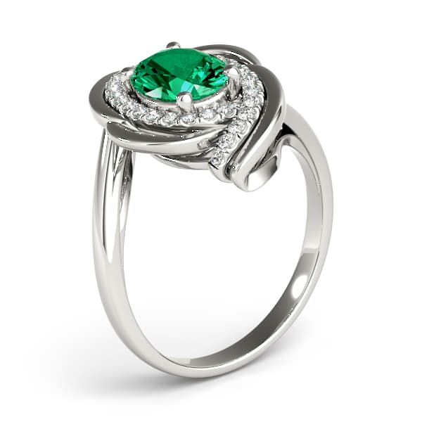 8x6 Oval Ring (0.16 ct. tw.), Angle view in white gold or platinum