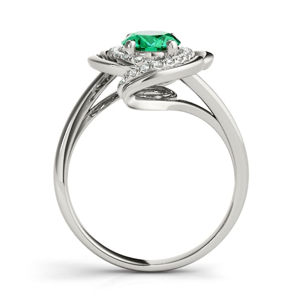8x6 Oval Ring (0.16 ct. tw.), Side view in white gold or platinum
