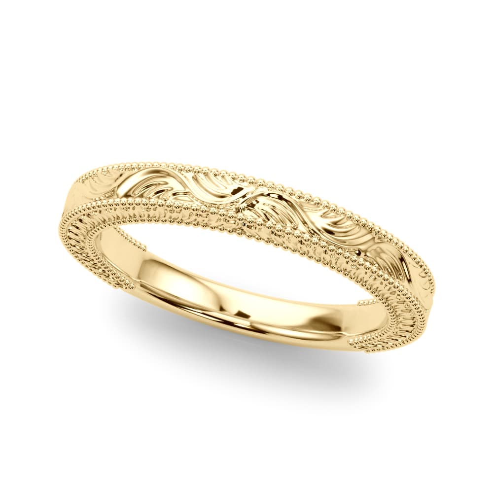 Wedding Band, Front view in yellow gold