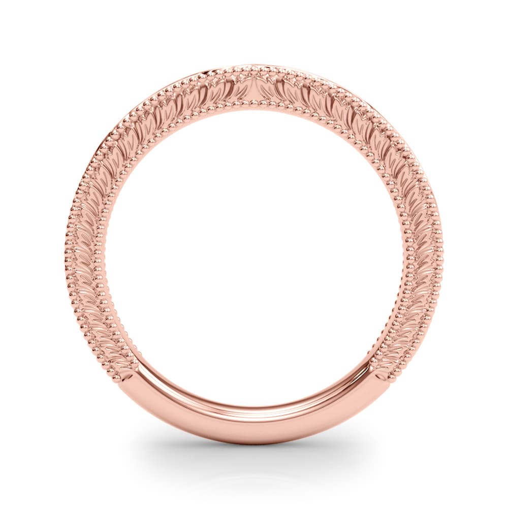 Wedding Band, Side view in rose gold