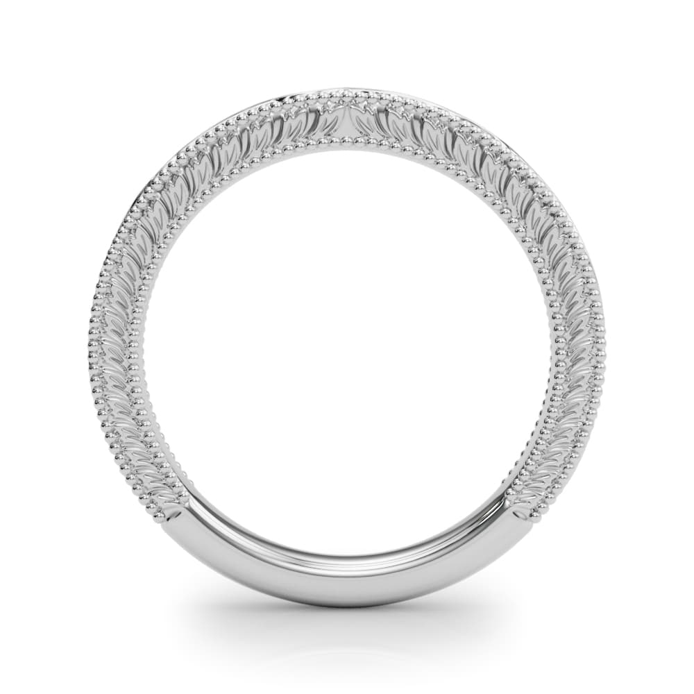 Wedding Band, Side view in white gold or platinum