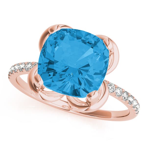 Engagement Ring, style 84760, Front view in rose gold