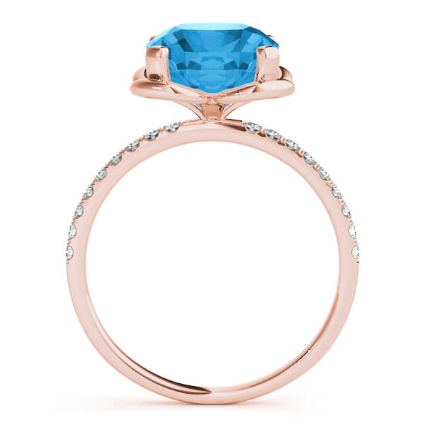 Engagement Ring, style 84760, Side view in rose gold
