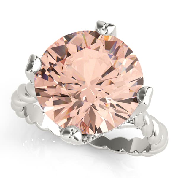 Braided Shank Hidden Halo Engagement Ring — style 84761 in 10k White Gold