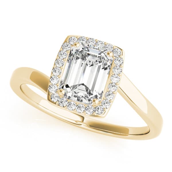 Engagement Ring, style 84762, Front view in yellow gold