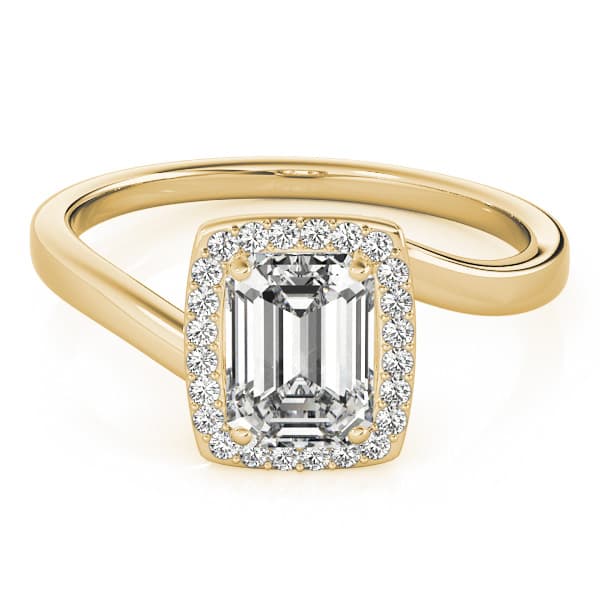 Engagement Ring, style 84762, On hand view in yellow gold