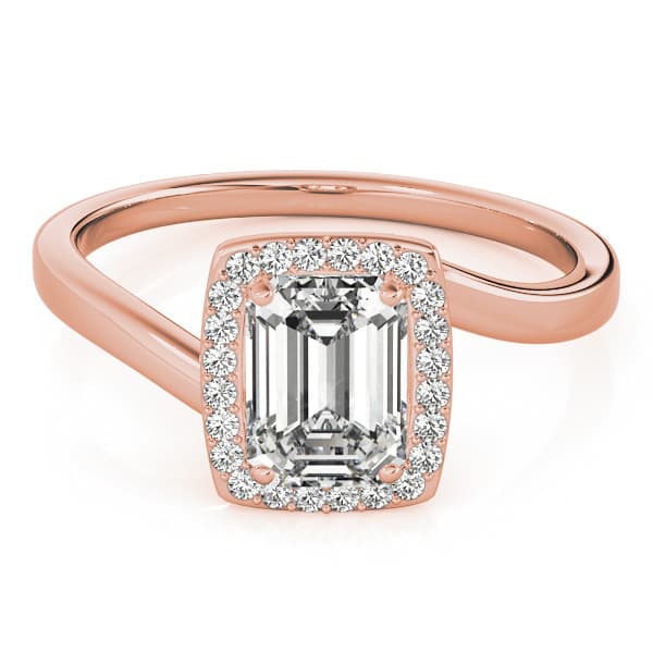 Engagement Ring, style 84762, On hand view in rose gold