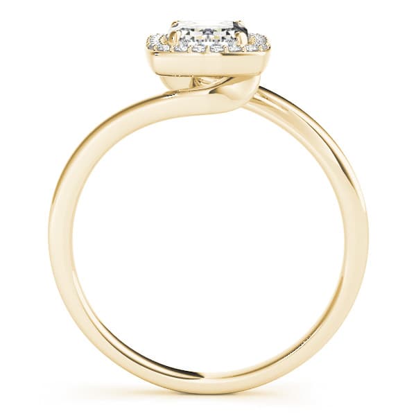 Engagement Ring, style 84762, Side view in yellow gold