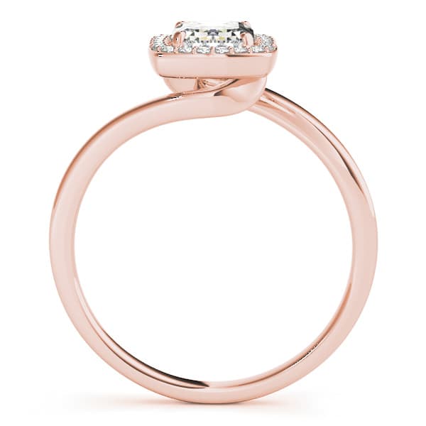 Engagement Ring, style 84762, Side view in rose gold