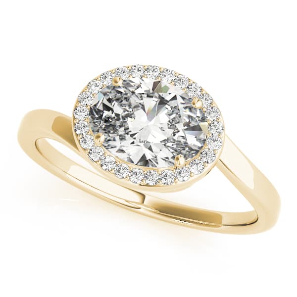 Engagement Ring, style 84765, Front view in yellow gold