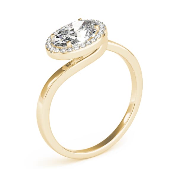 Engagement Ring, style 84765, Angle view in yellow gold