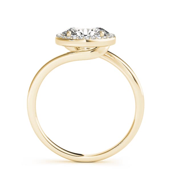 Engagement Ring, style 84765, Side view in yellow gold