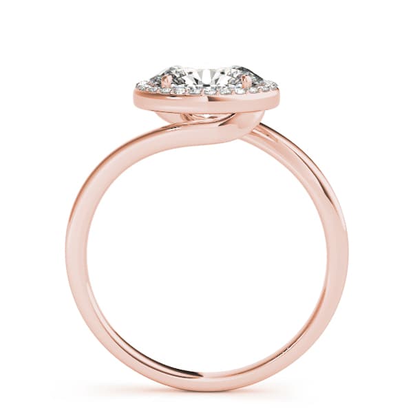 Engagement Ring, style 84765, Side view in rose gold