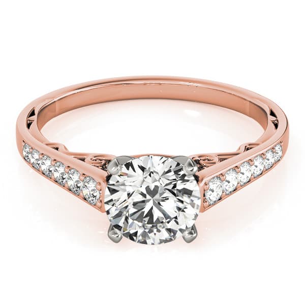 Engagement Ring, style 84768, On hand view in rose gold
