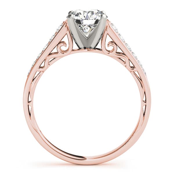 Engagement Ring, style 84768, Side view in rose gold