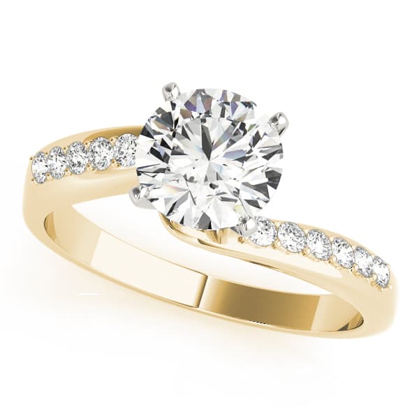 Engagement Ring, style 84770, Front view in yellow gold