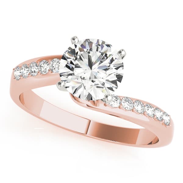 Engagement Ring, style 84770, Front view in rose gold