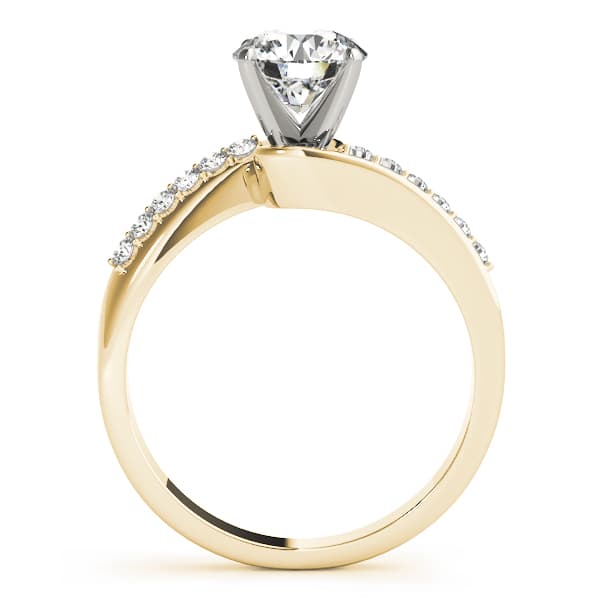 Engagement Ring, style 84770, Side view in yellow gold