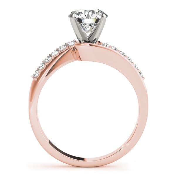 Engagement Ring, style 84770, Side view in rose gold