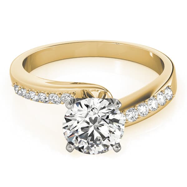 Engagement Ring, style 84770, Top view in yellow gold