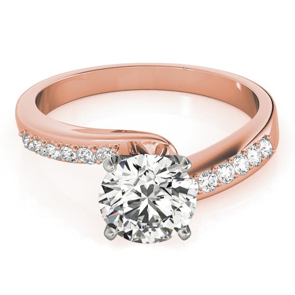 Engagement Ring, style 84770, Top view in rose gold