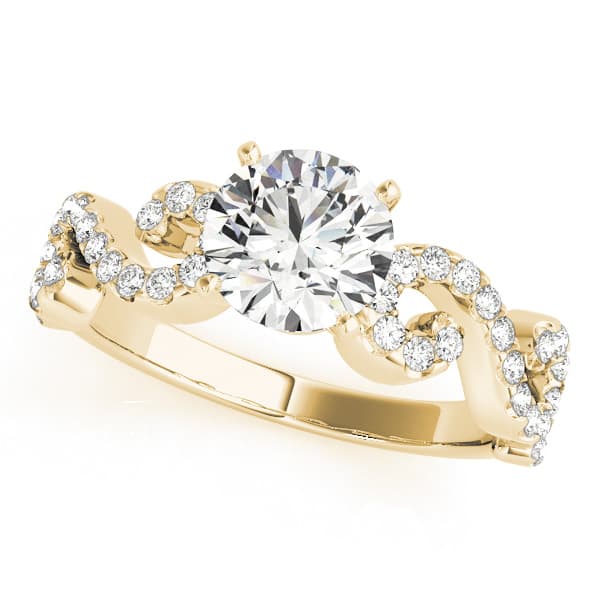 Engagement Ring, style 84772, Front view in yellow gold