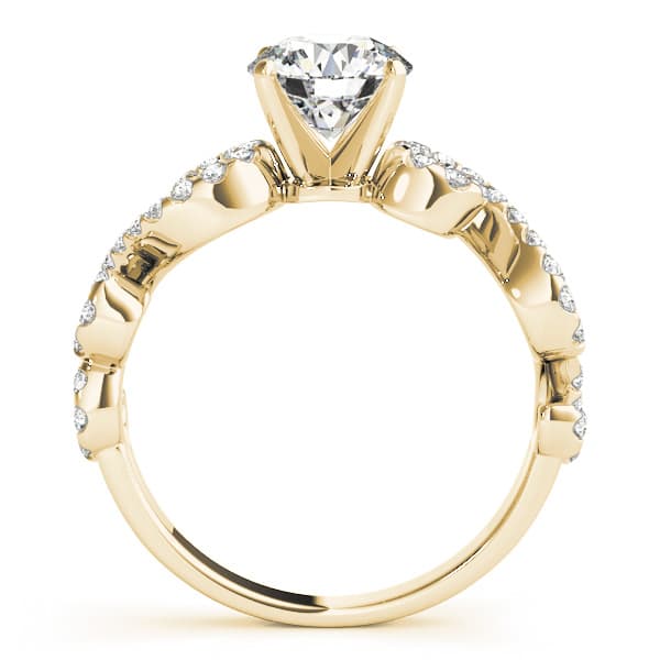 Engagement Ring, style 84772, Side view in yellow gold