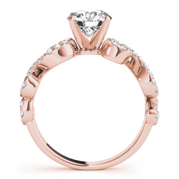 Engagement Ring, style 84772, Side view in rose gold