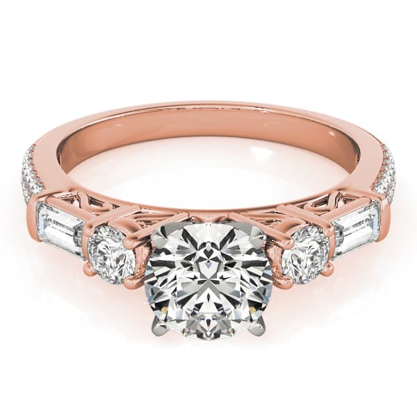 Engagement Ring, style 84775, On hand view in rose gold