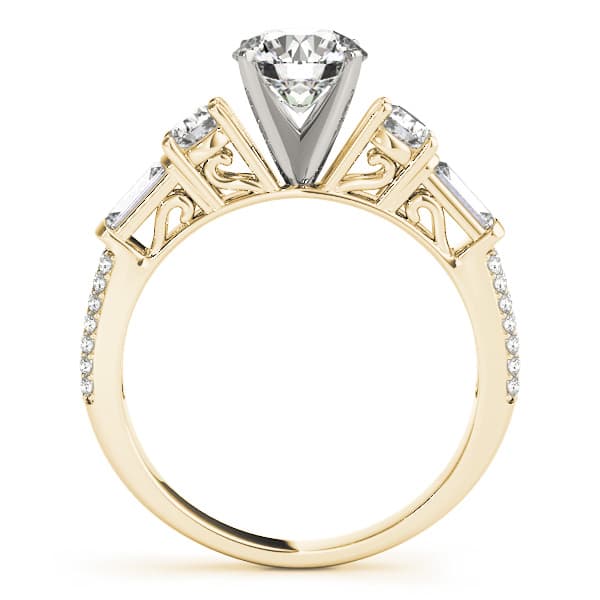 Engagement Ring, style 84775, Side view in yellow gold