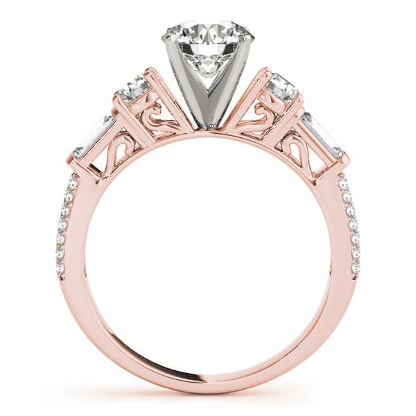Engagement Ring, style 84775, Side view in rose gold