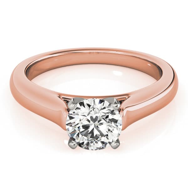 Cathedral Engagement Ring, style 84776, Top view in rose gold