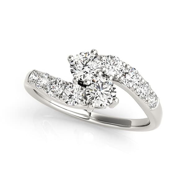 2-Stone Prong Fashion Ring — 3/4 CT — View 1
