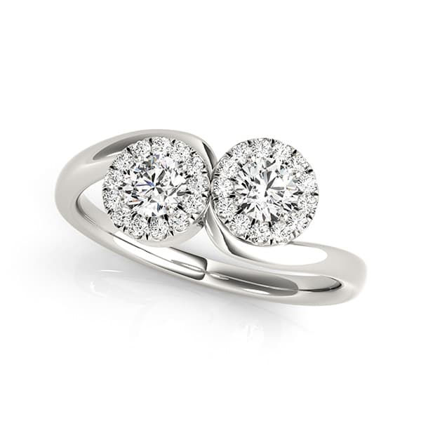 Two Stone Ring — 1/2 CT — View 1