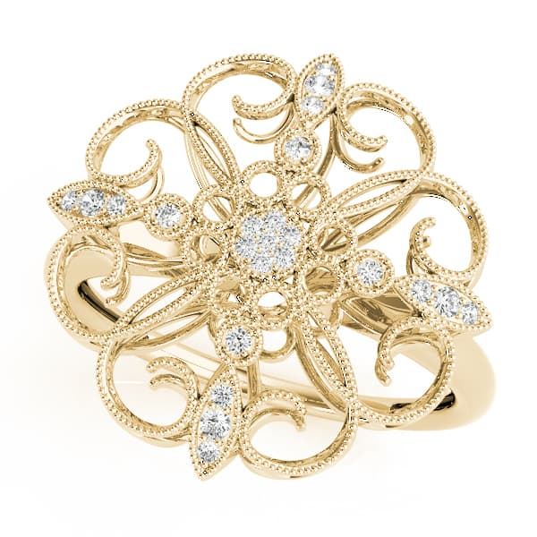 Diamond Fashion Ring (0.07 ct. tw.), Front view in yellow gold