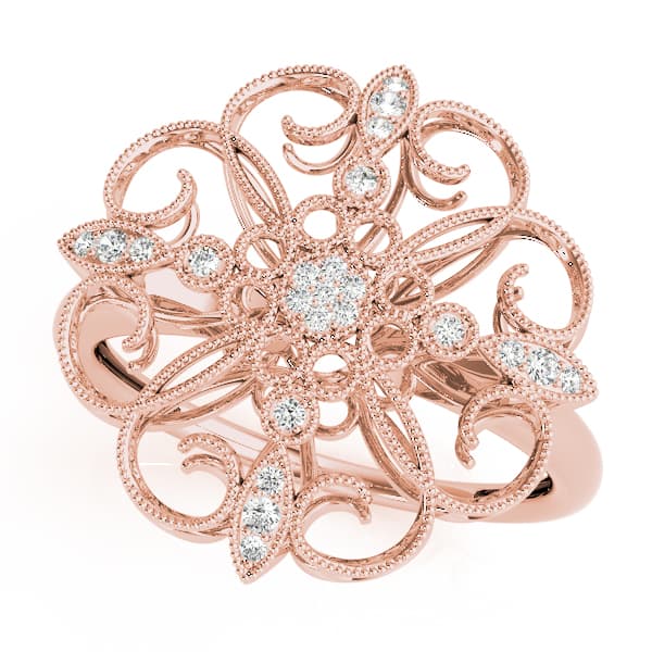 Diamond Fashion Ring (0.07 ct. tw.), Front view in rose gold