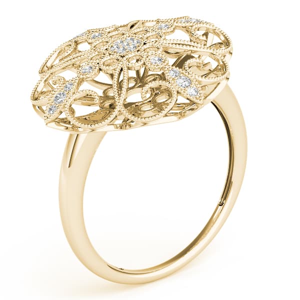 Diamond Fashion Ring (0.07 ct. tw.), Angle view in yellow gold