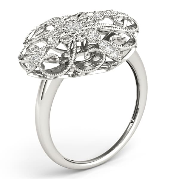 Diamond Fashion Ring (0.07 ct. tw.), Angle view in white gold or platinum