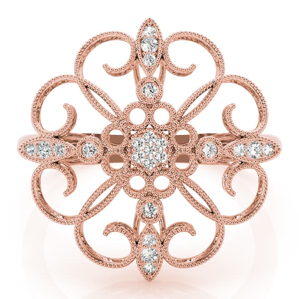 Diamond Fashion Ring (0.07 ct. tw.), On hand view in rose gold