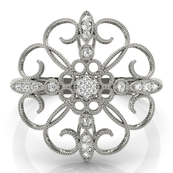Diamond Fashion Ring (0.07 ct. tw.), On hand view in white gold or platinum